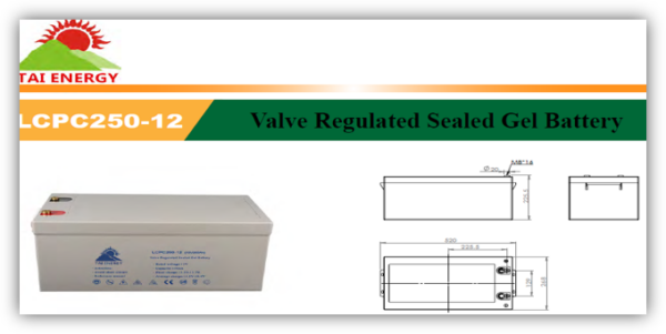 BATERIA DE GEL  12V / 250AH /  TAI ENERGY - Image 3